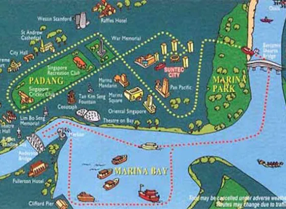 Marina Bay Duck Tour Ride 3 map